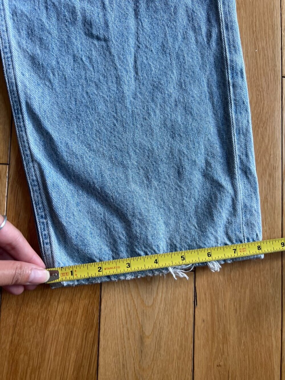 Agolde Criss Cross Jeans Wide Leg Light Wash Button Fly High Rise Womens Size 28 - Picture 11 of 13